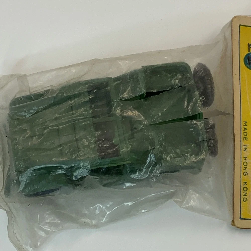 Vintage Army Vehicle Jeep Toy Made in Hong Kong New in Bag Military Collectible